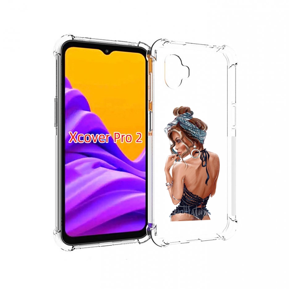

Чехол MyPads Красивая-дама женский для Samsung Galaxy Xcover Pro 2, Прозрачный, Tocco