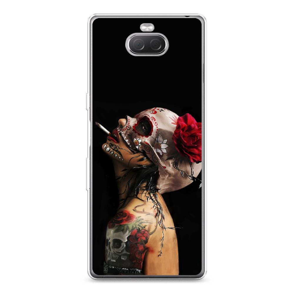 

Силиконовый чехол "Девушка с черепом" на Sony Xperia 10 Plus, 54150-9