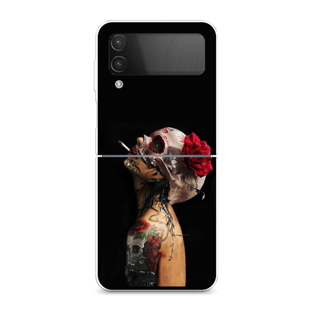 

Чехол Awog на Samsung Galaxy Z Flip 4 / Самсунг Z Flip 4 "Девушка с черепом", Разноцветный, 2106650-9