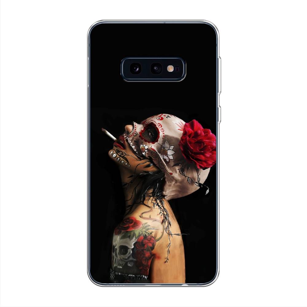

Чехол Awog на Samsung Galaxy S10E "Девушка с черепом", Разноцветный, 27250-9