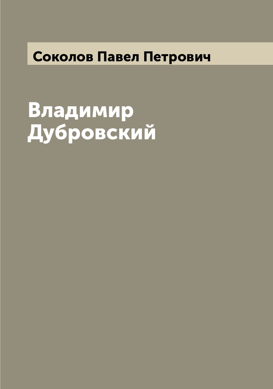 

Книга Владимир Дубровский