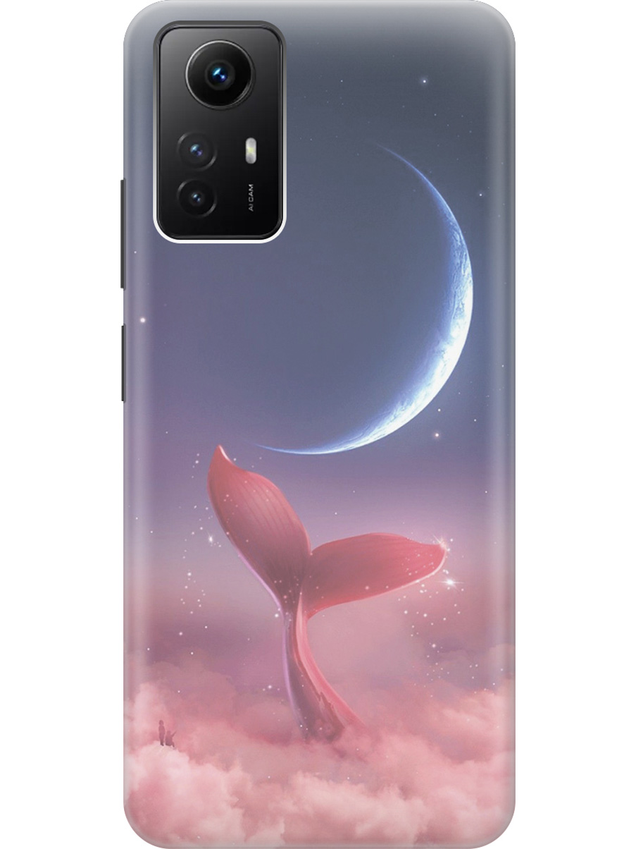 

Силиконовый чехол на Xiaomi Redmi Note 12s "Небесный кит", Розовый;синий, 20001468