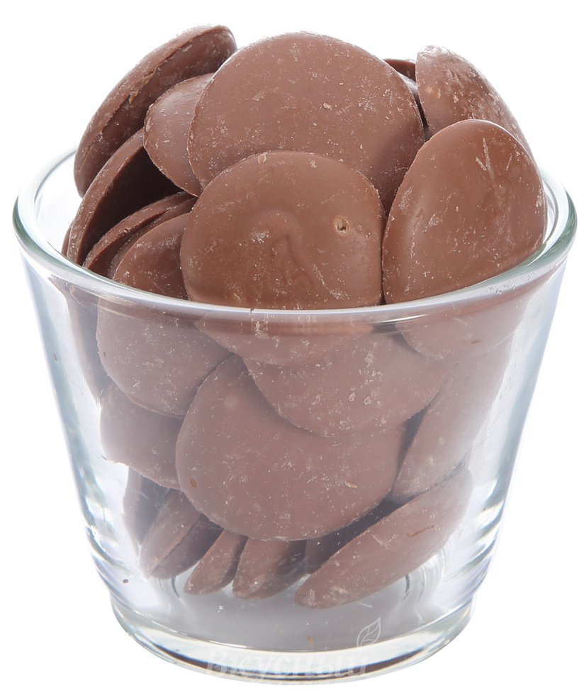 Шоколад молочный 36% какао в монетах без сахара ICAM, 500 гр.