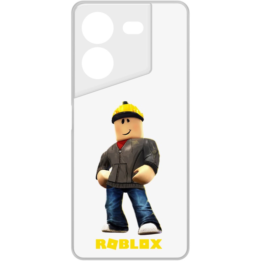 

Чехол-накладка Krutoff Clear Case Roblox-Строитель для TECNO Pova 5, Прозрачный