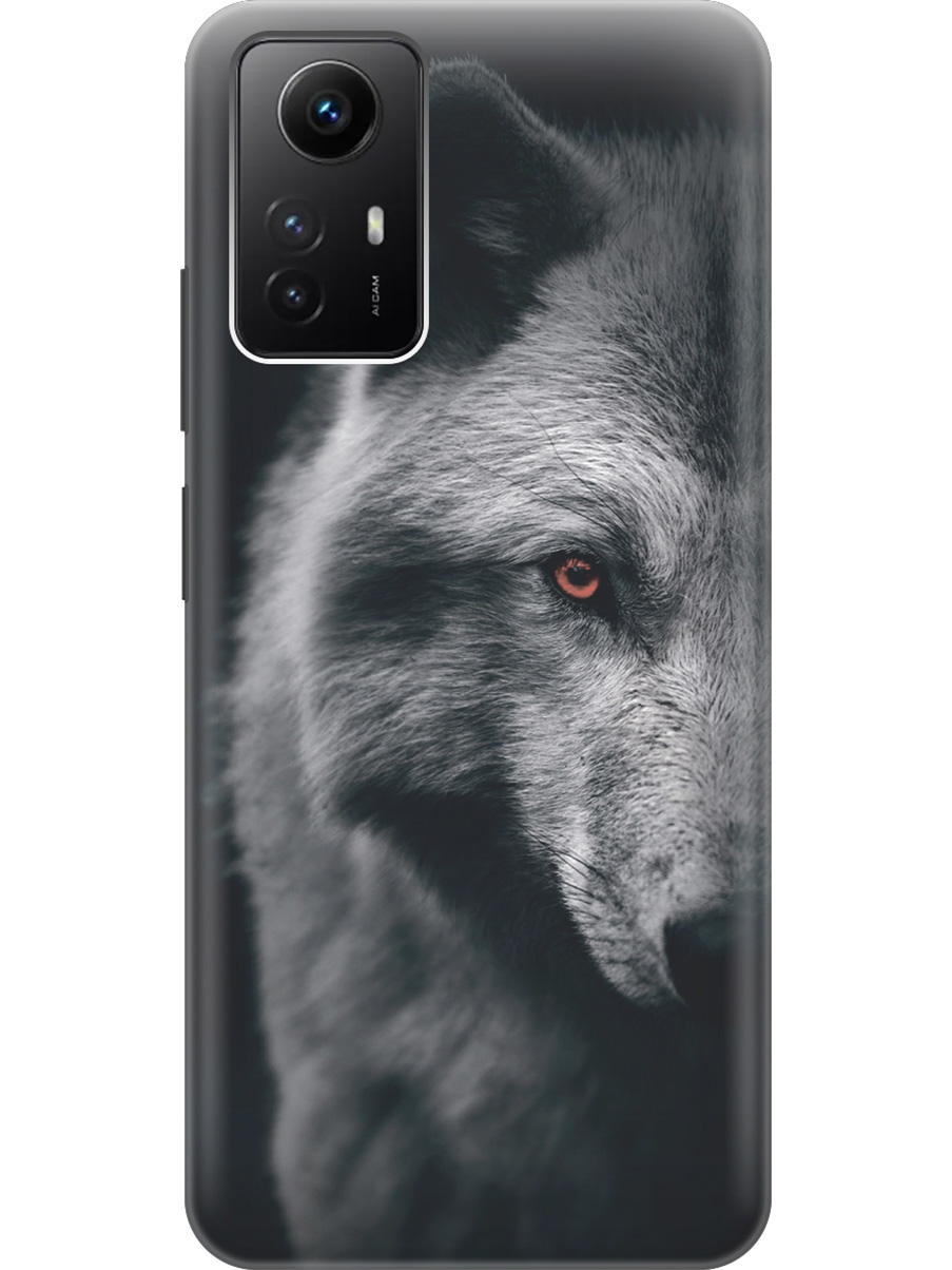 

Силиконовый чехол на Xiaomi Redmi Note 12s "Красноглазый волк", Красный;серый;черный, 20001468