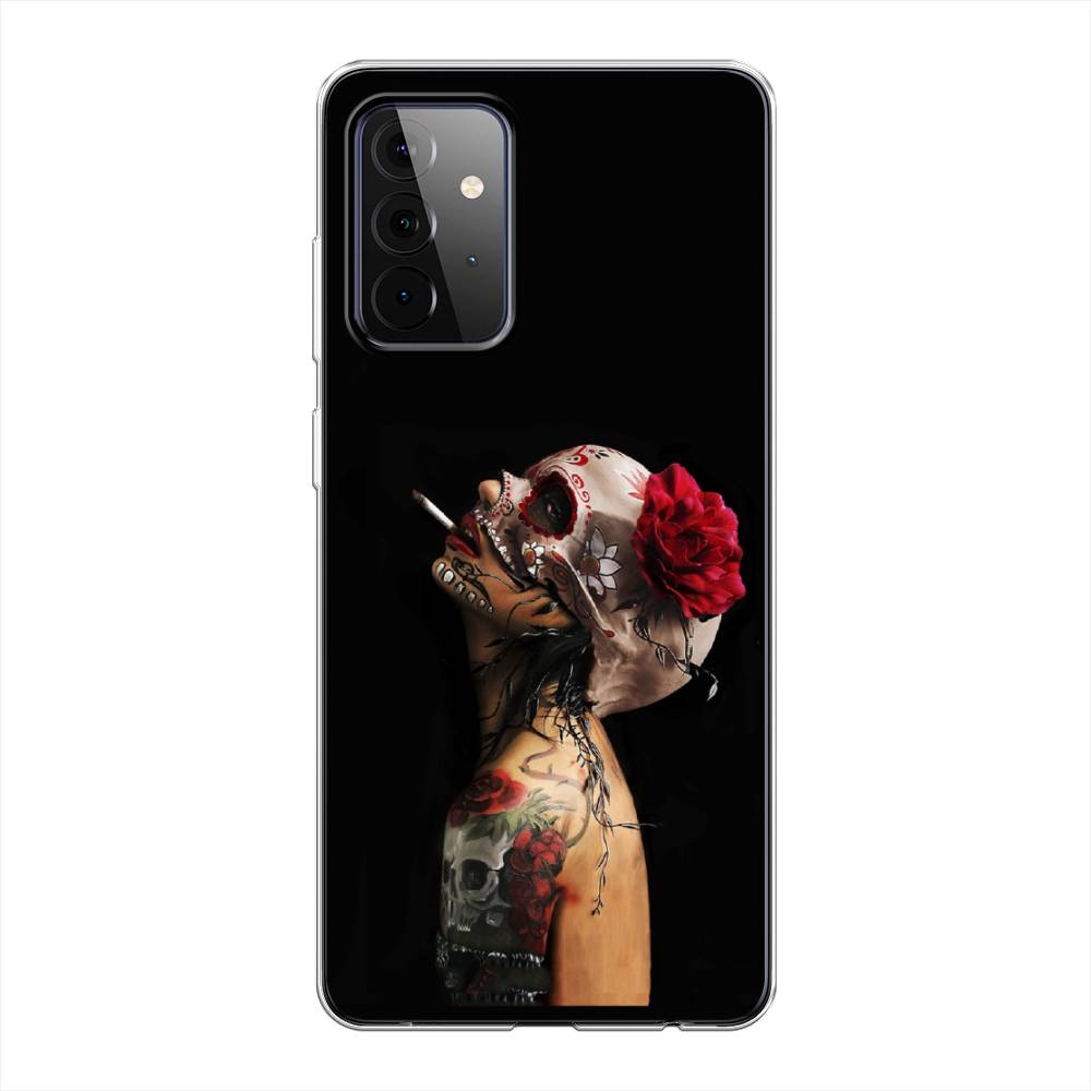 

Чехол Awog на Samsung Galaxy A72 / Самсунг A72 "Девушка с черепом", Разноцветный, 2101950-9