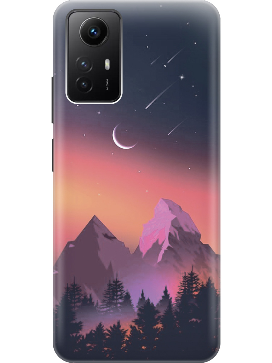 

Силиконовый чехол на Xiaomi Redmi Note 12s "Горы и звездопад", Оранжевый;черный, 20001468