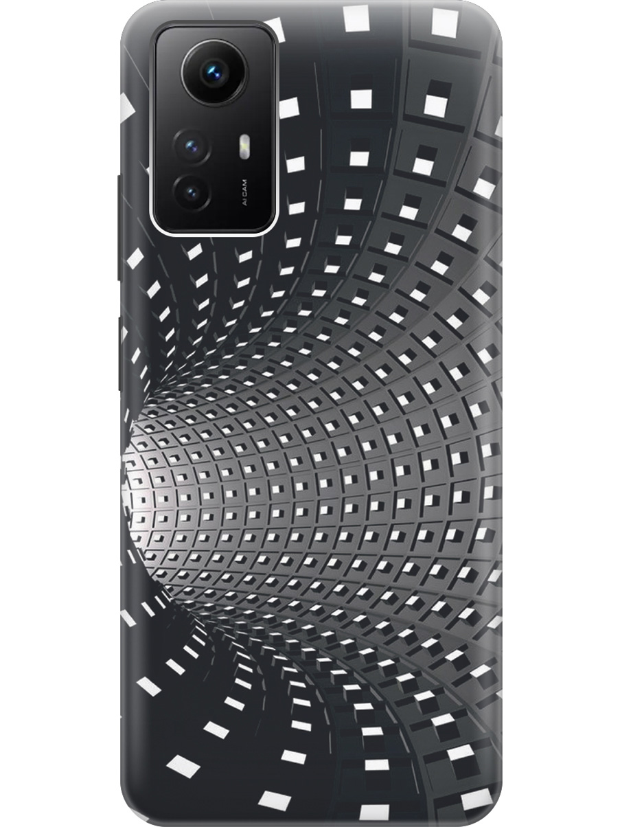 

Силиконовый чехол на Xiaomi Redmi Note 12s "Черно-белый тоннель", Белый;серый;черный, 20001468