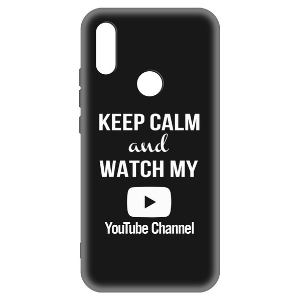 фото Чехол-накладка krutoff silicone case youtube для xiaomi redmi 7 (черный)