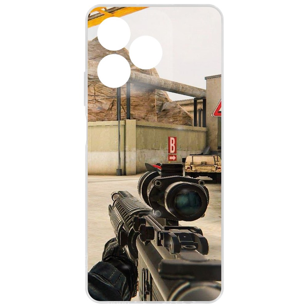 

Чехол-накладка Krutoff Clear Case Cтандофф 2 (Standoff 2) - Оптика для Realme C53, Прозрачный