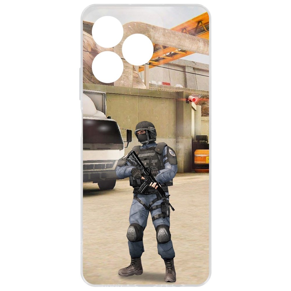 

Чехол-накладка Krutoff Clear Case Cтандофф 2 (Standoff 2) - GIGN для Realme C53, Прозрачный