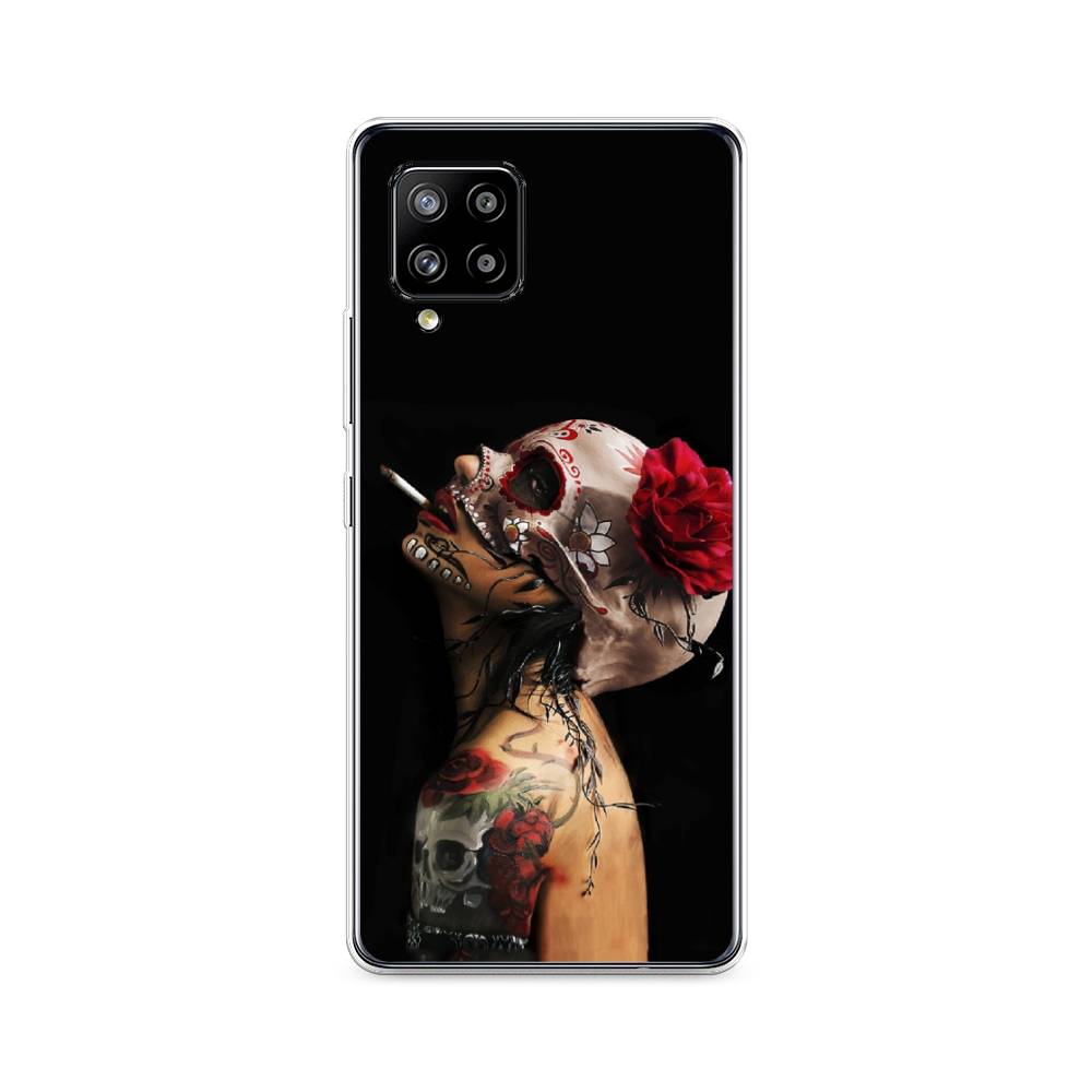 

Чехол Awog на Samsung Galaxy A42 / Самсунг A42 "Девушка с черепом", Разноцветный, 2101750-9