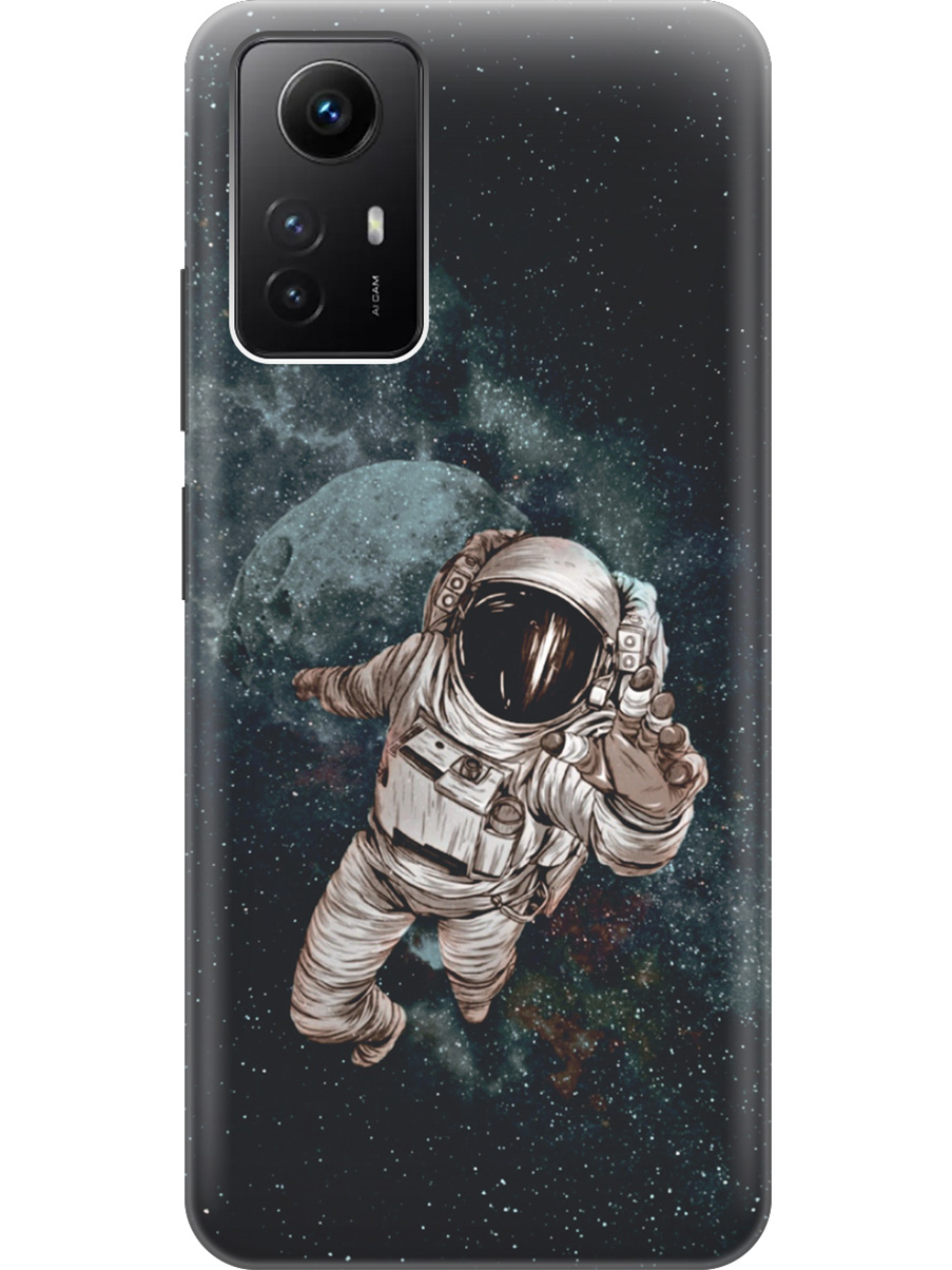 

Силиконовый чехол на Xiaomi Redmi Note 12s "Космонавт", Белый;серый;черный, 20001468