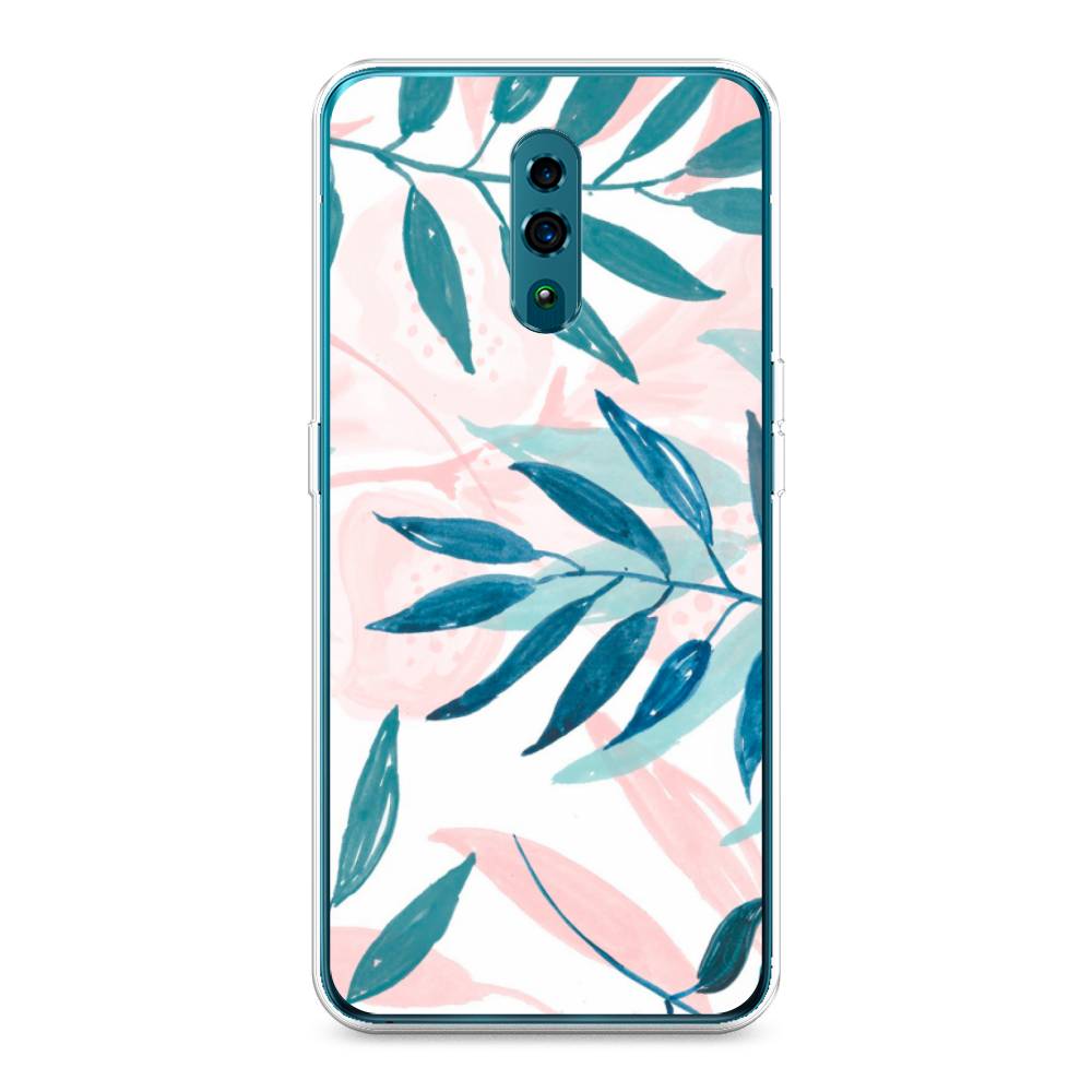 фото Силиконовый чехол "акварельные веточки" на oppo reno awog