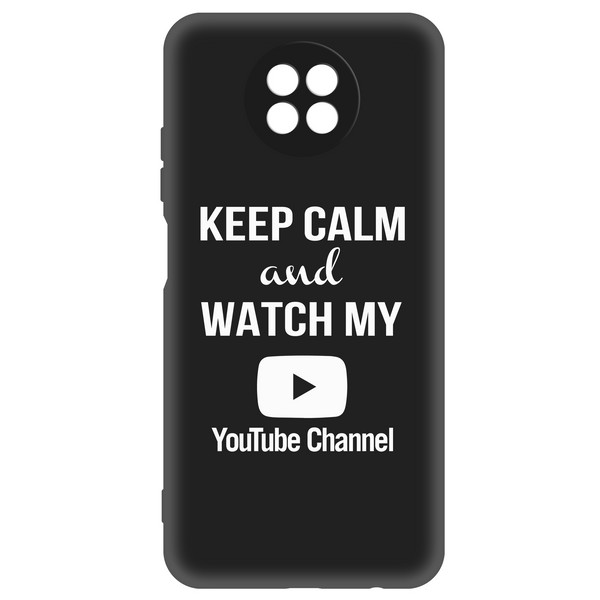 фото Чехол-накладка krutoff silicone case youtube для xiaomi redmi note 9t (черный)