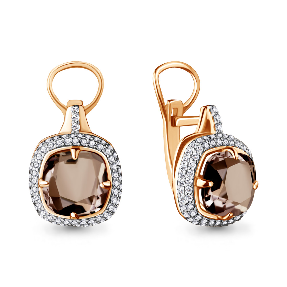 

Серьги из серебра с кварцем Aquamarine 4442301А_925_з, 4442301А_925_з