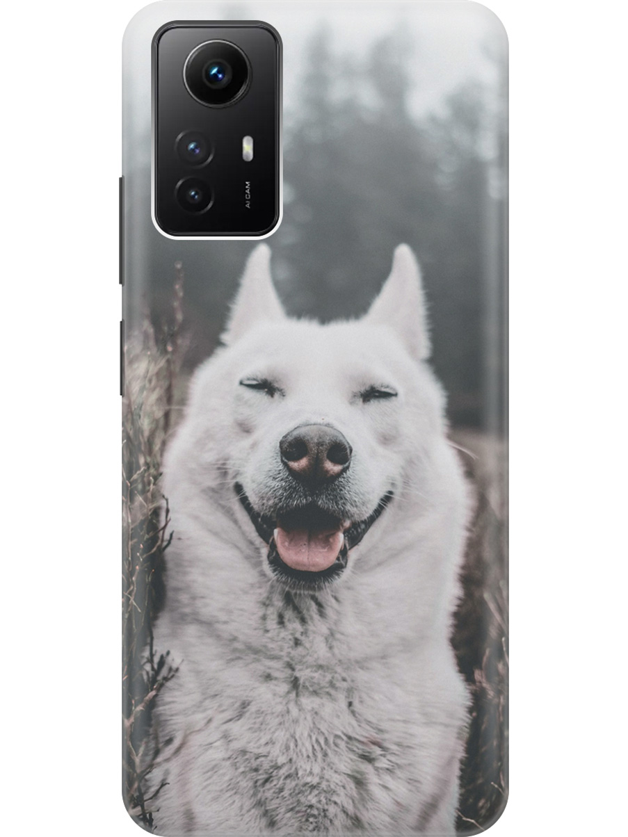 

Силиконовый чехол на Xiaomi Redmi Note 12s "Довольный пес", Серый;черный, 20001468