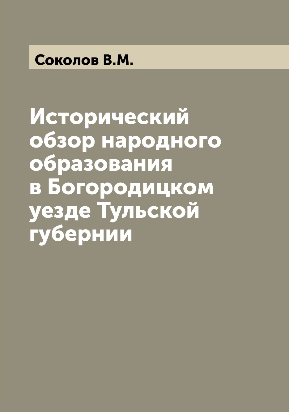 

Исторический обзор народного образования в Богородицком уезде Тульской губернии