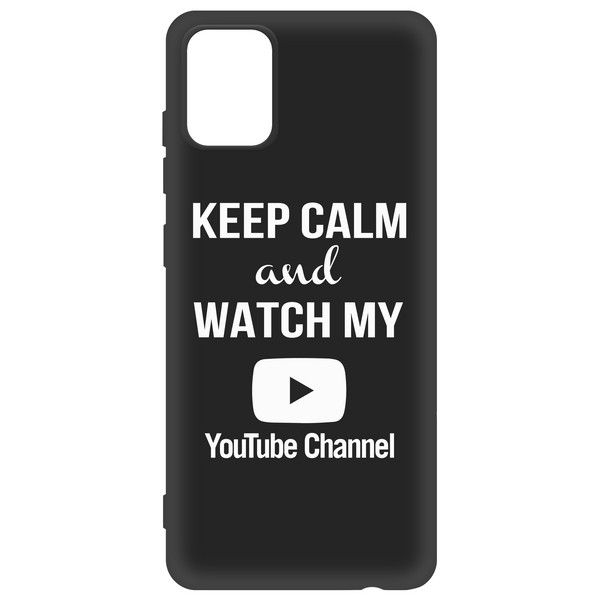 фото Чехол-накладка krutoff silicone case youtube для samsung galaxy a71 (a715) черный