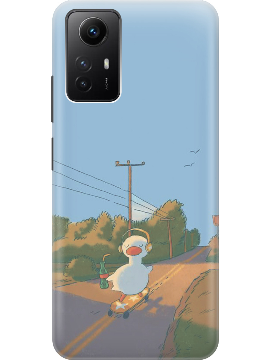 

Силиконовый чехол на Xiaomi Redmi Note 12s "Гусь на лонгборде", Белый;желтый;серый, 20001468