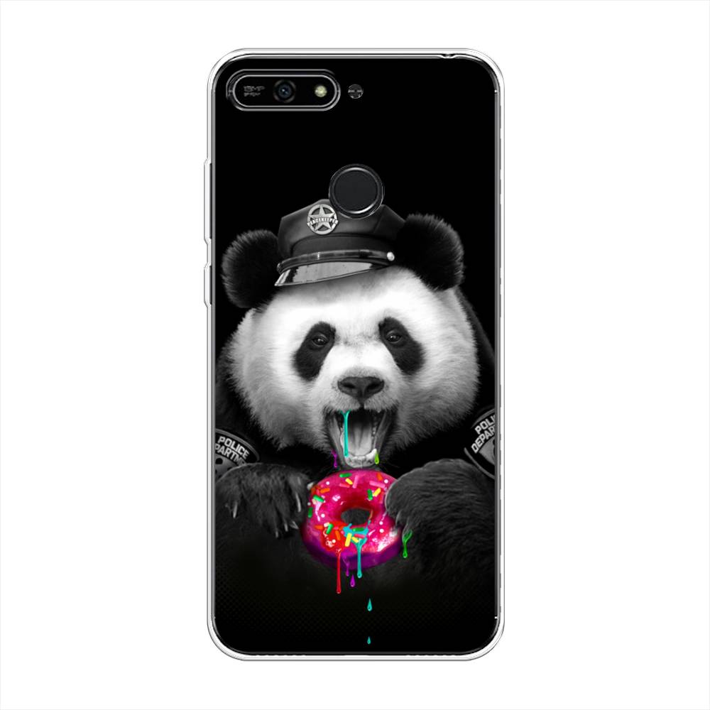 

Чехол Awog на Honor 7A Pro "Панда police", Черный;белый;розовый, 65450-2