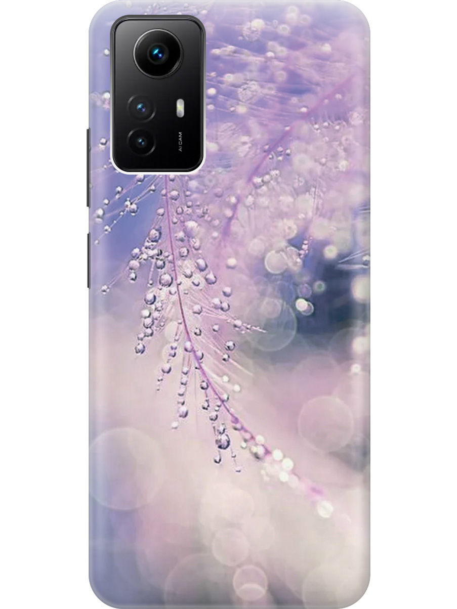 

Силиконовый чехол на Xiaomi Redmi Note 12s "Ветка в капельках", Белый;синий;фиолетовый, 20001468