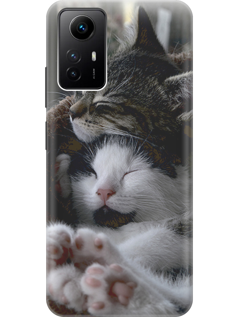 

Силиконовый чехол на Xiaomi Redmi Note 12s "Отдыхающие котики", Белый;коричневый;черный, 20001468