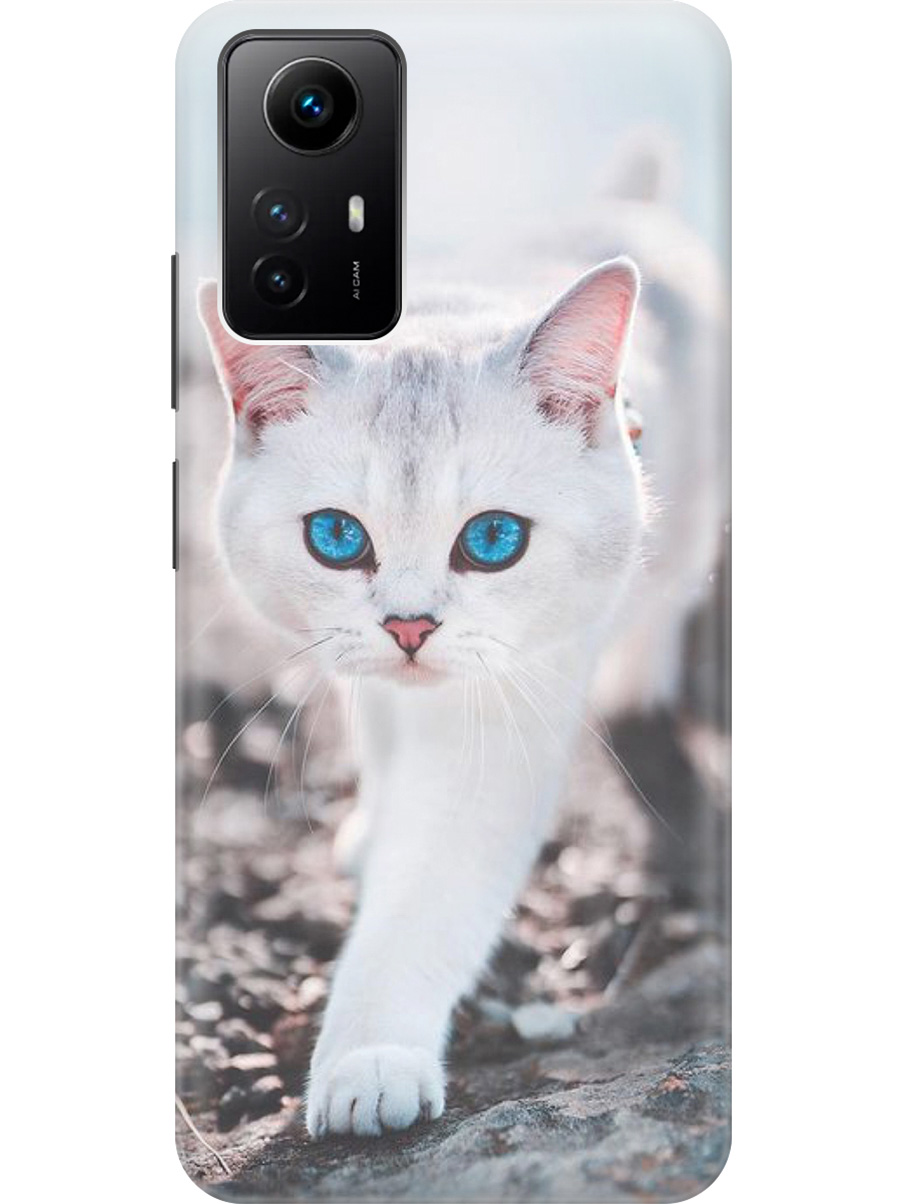 

Силиконовый чехол на Xiaomi Redmi Note 12s "Голубоглазый кот", Белый;серый;синий, 20001468