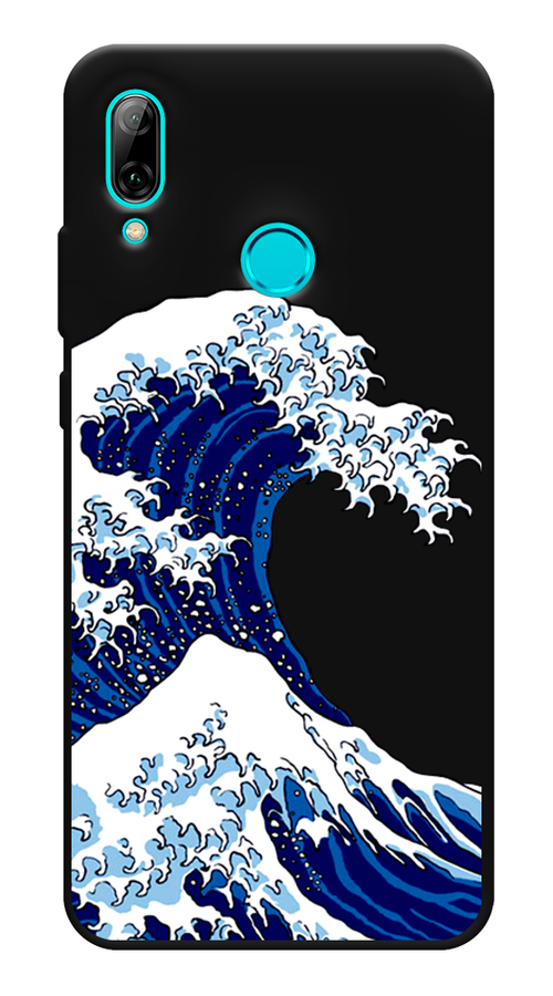 

Чехол Awog на Huawei P Smart 2019 "Волна в Канагаве", Синий;белый, 67252-1