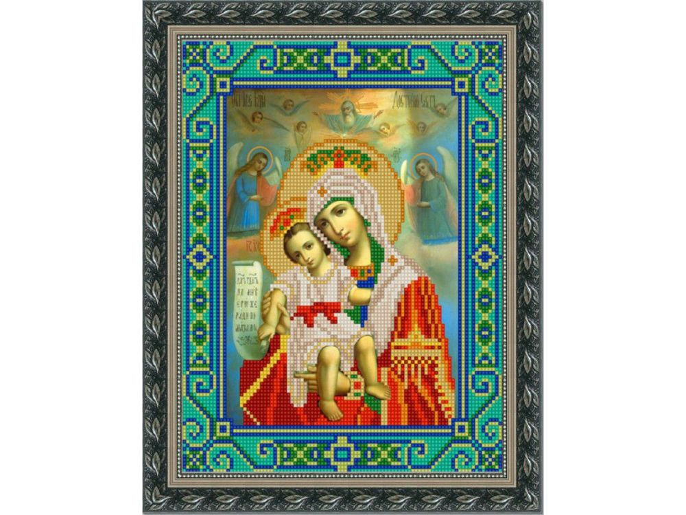 фото Рисунок на ткани «богородица милующая (достойно есть)» конёк