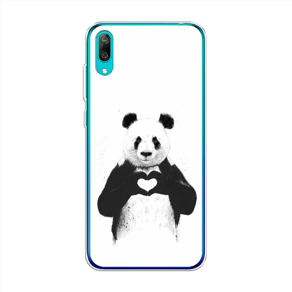 фото Чехол awog "панда love" для huawei y7 prime 2019