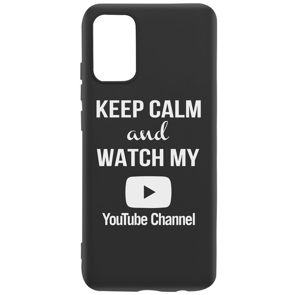 фото Чехол-накладка krutoff silicone case youtube для samsung galaxy a02s (a025) черный