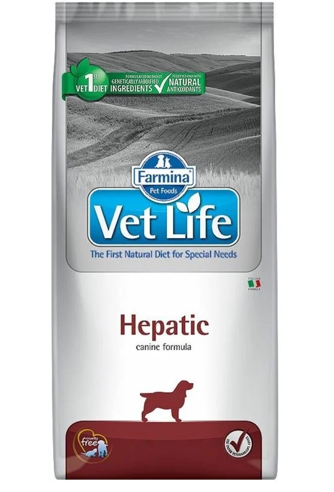 

Сухой корм для собак Farmina Vet Life Hepatic, при печеночной недостаточности, рыба, 12кг, Vet Life Hepatic