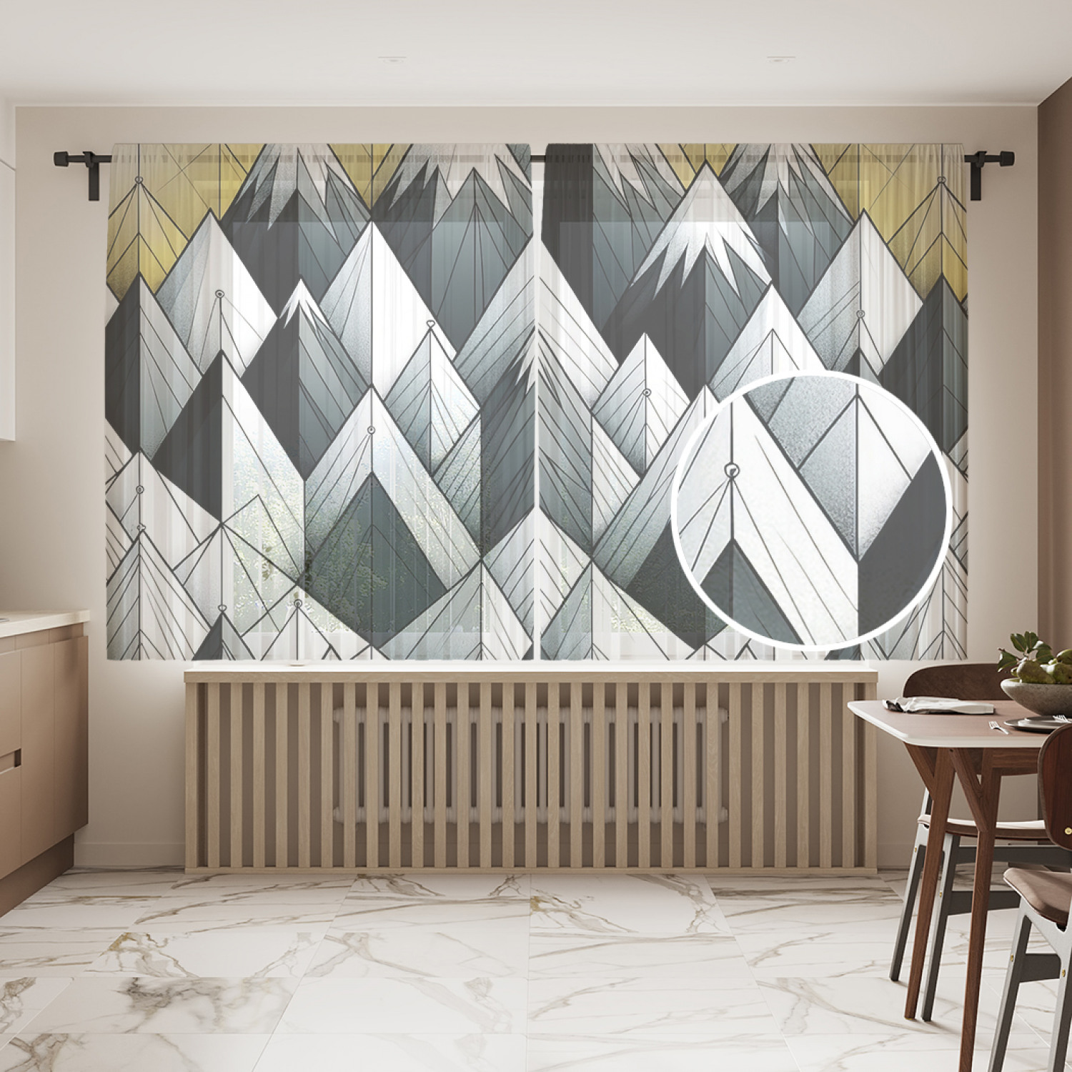 

Тюль JoyArty Гористая геометрия 145х180, tul_sd1039_145x180