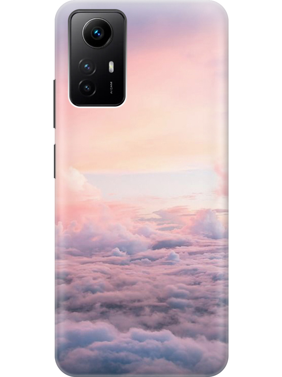

Силиконовый чехол на Xiaomi Redmi Note 12s "Высоко над облаками", Фиолетовый;розовый, 20001468