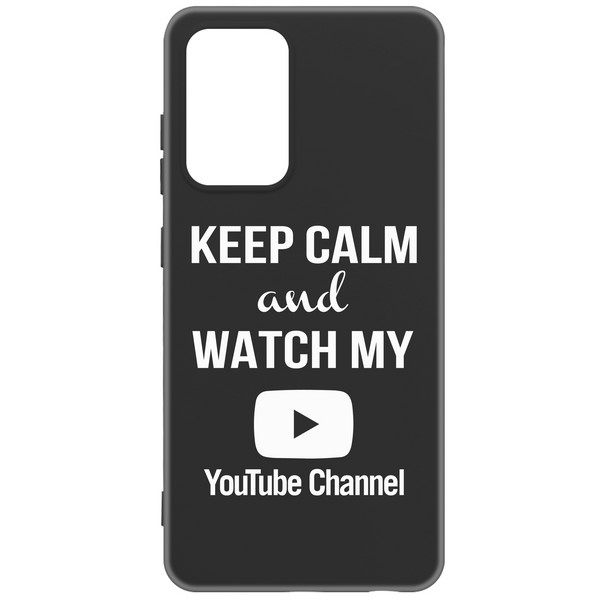 фото Чехол-накладка krutoff silicone case youtube для samsung galaxy a72 (a725) черный