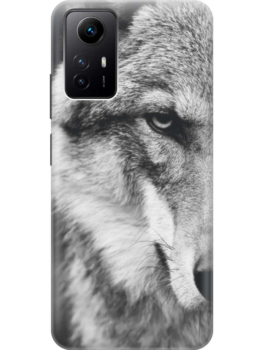 

Силиконовый чехол на Xiaomi Redmi Note 12s "Спокойный волк", Серый;черный, 20001468