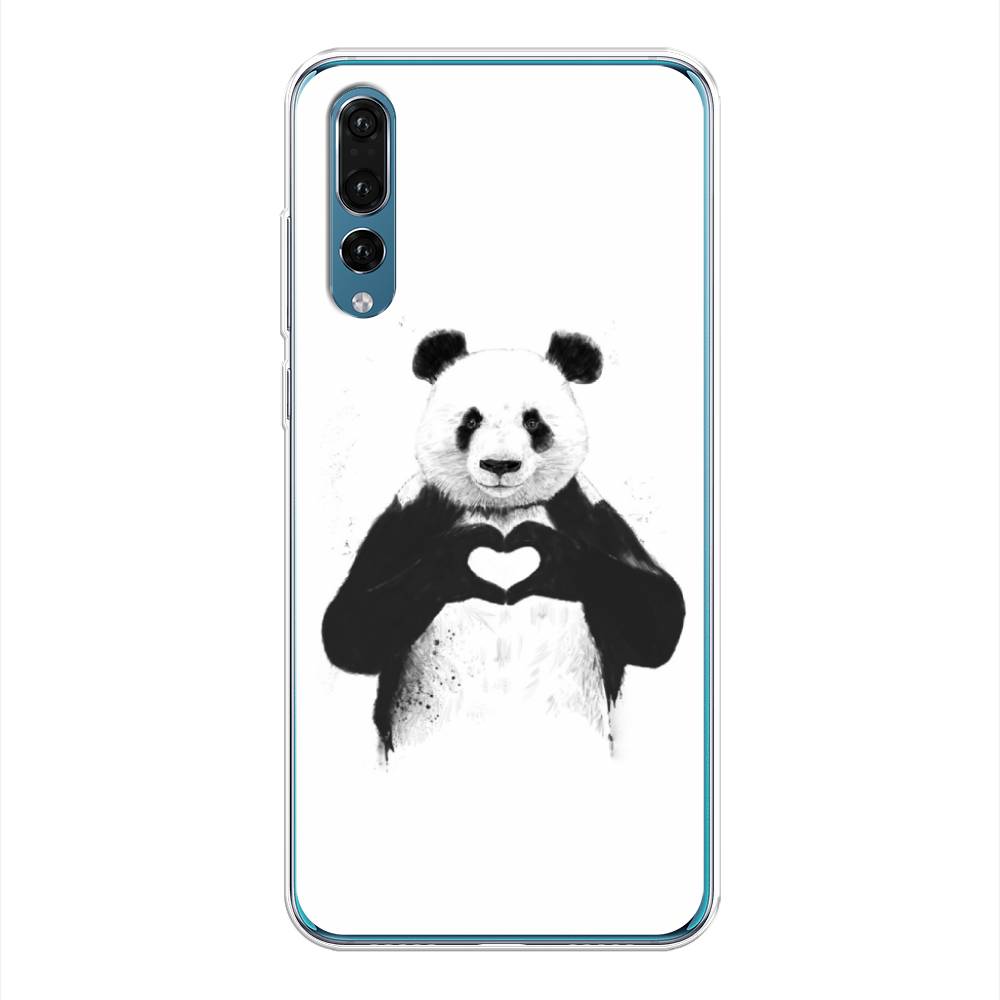 

Чехол Awog на Huawei P20 Pro "Панда love", Серебристый, 65050-10