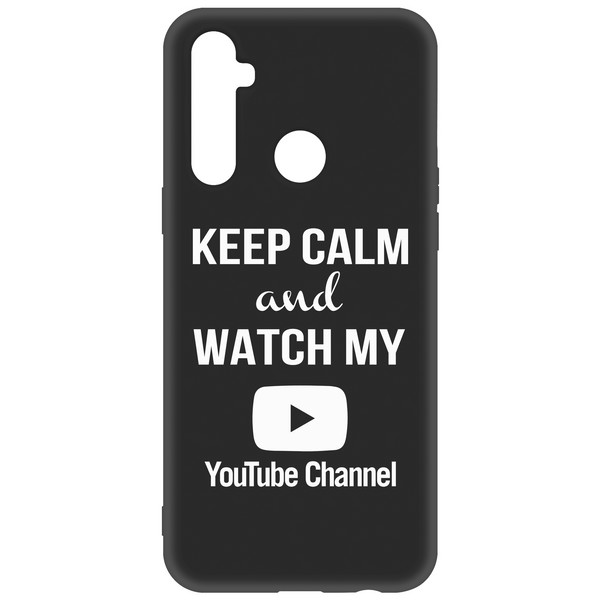 фото Чехол-накладка krutoff silicone case youtube для realme 6i черный