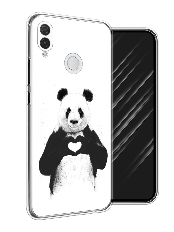 

Чехол Awog на Huawei P Smart Plus "Панда love", Серебристый, 68250-10