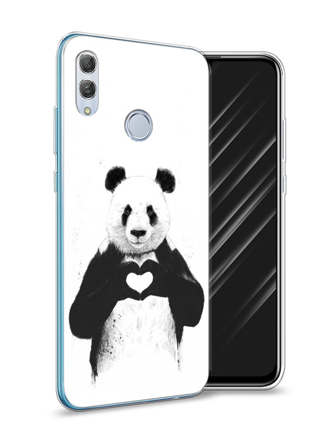 

Чехол Awog на Huawei P Smart 2019 "Панда love", Серебристый, 67250-10