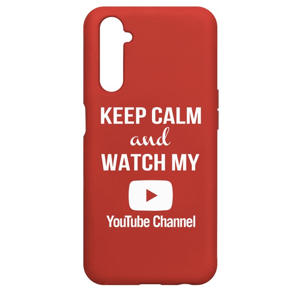 фото Чехол-накладка krutoff silicone case youtube для realme 6 pro красный