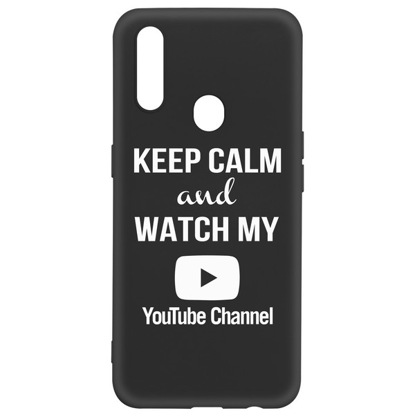 фото Чехол-накладка krutoff silicone case youtube для oppo a31 черный