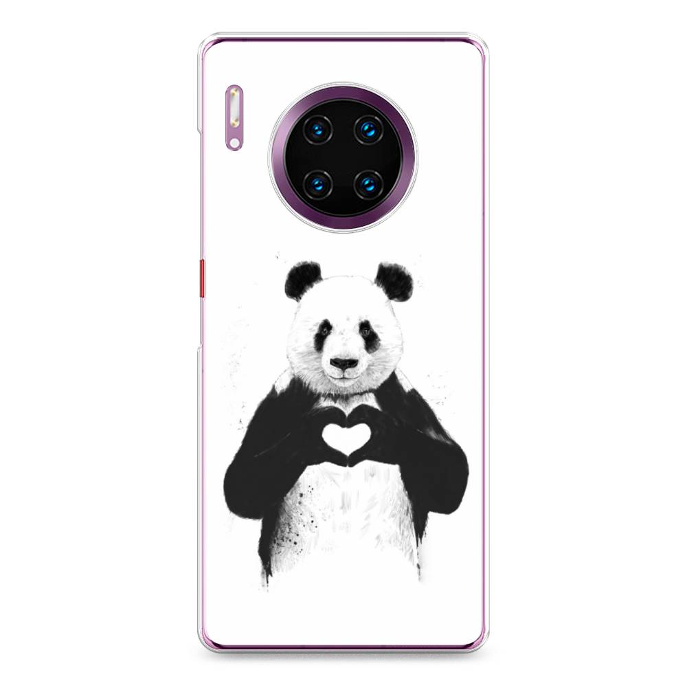 

Чехол Awog на Huawei Mate 30 Pro "Панда love", Серебристый, 610450-10