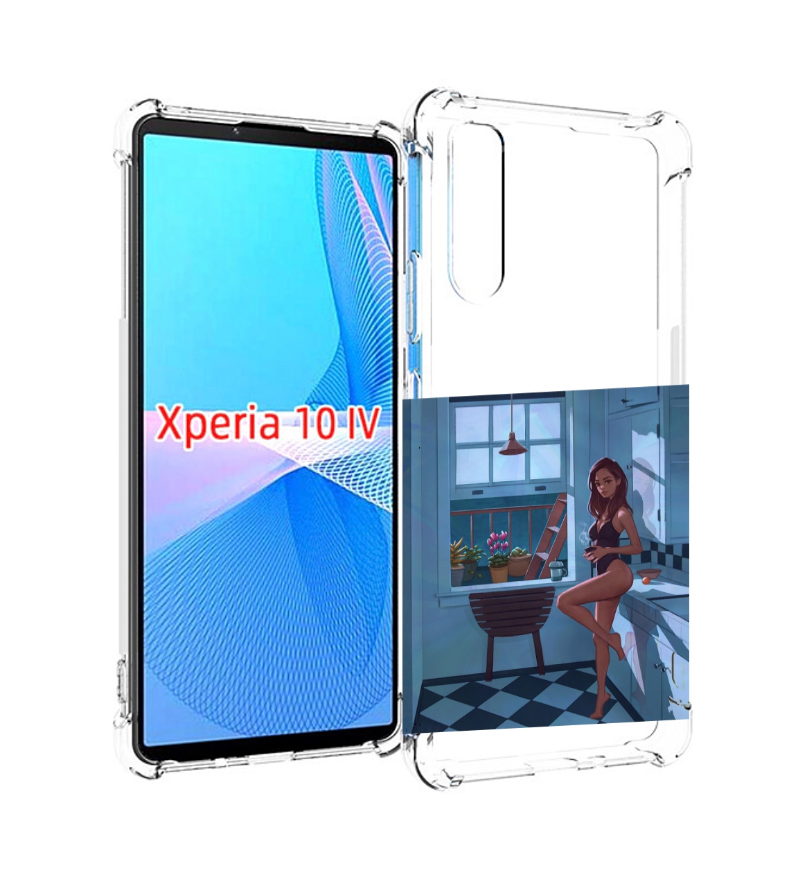 

Чехол MyPads девушка-на-кухне для Sony Xperia 10 IV (10-4), Прозрачный, Tocco