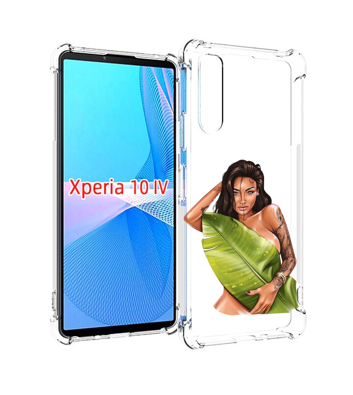 

Чехол MyPads девушка-модель-с-большим-листом женский для Sony Xperia 10 IV (10-4), Прозрачный, Tocco