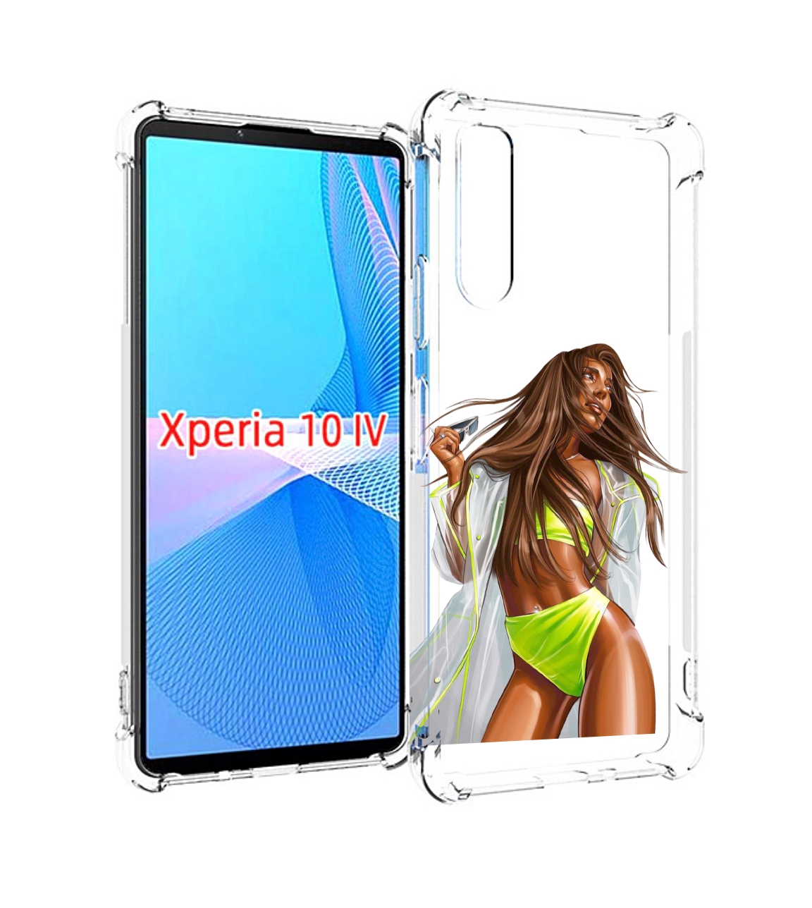 

Чехол MyPads девушка-модель-мулатка для Sony Xperia 10 IV (10-4), Прозрачный, Tocco