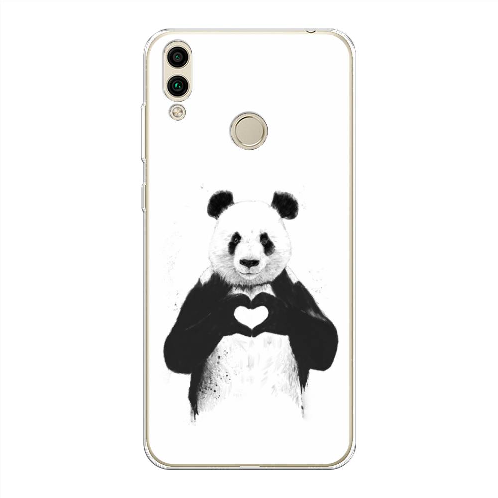 

Чехол Awog на Honor 8C "Панда love", Серебристый, 67150-10