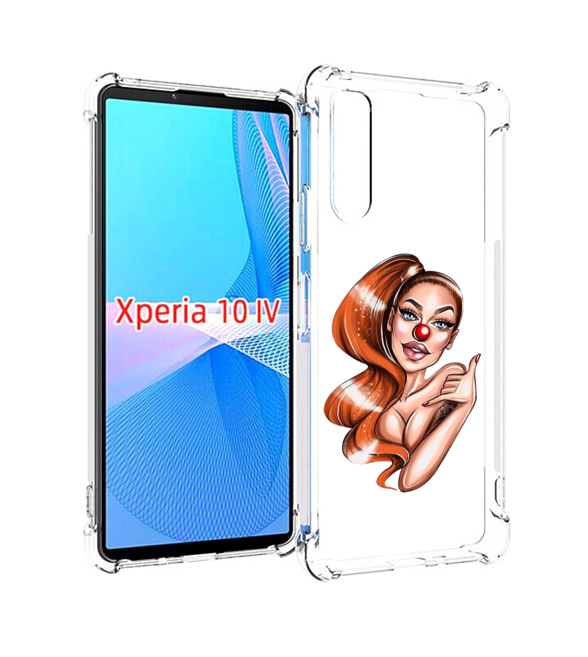 

Чехол MyPads девушка-клоун для Sony Xperia 10 IV (10-4), Прозрачный, Tocco