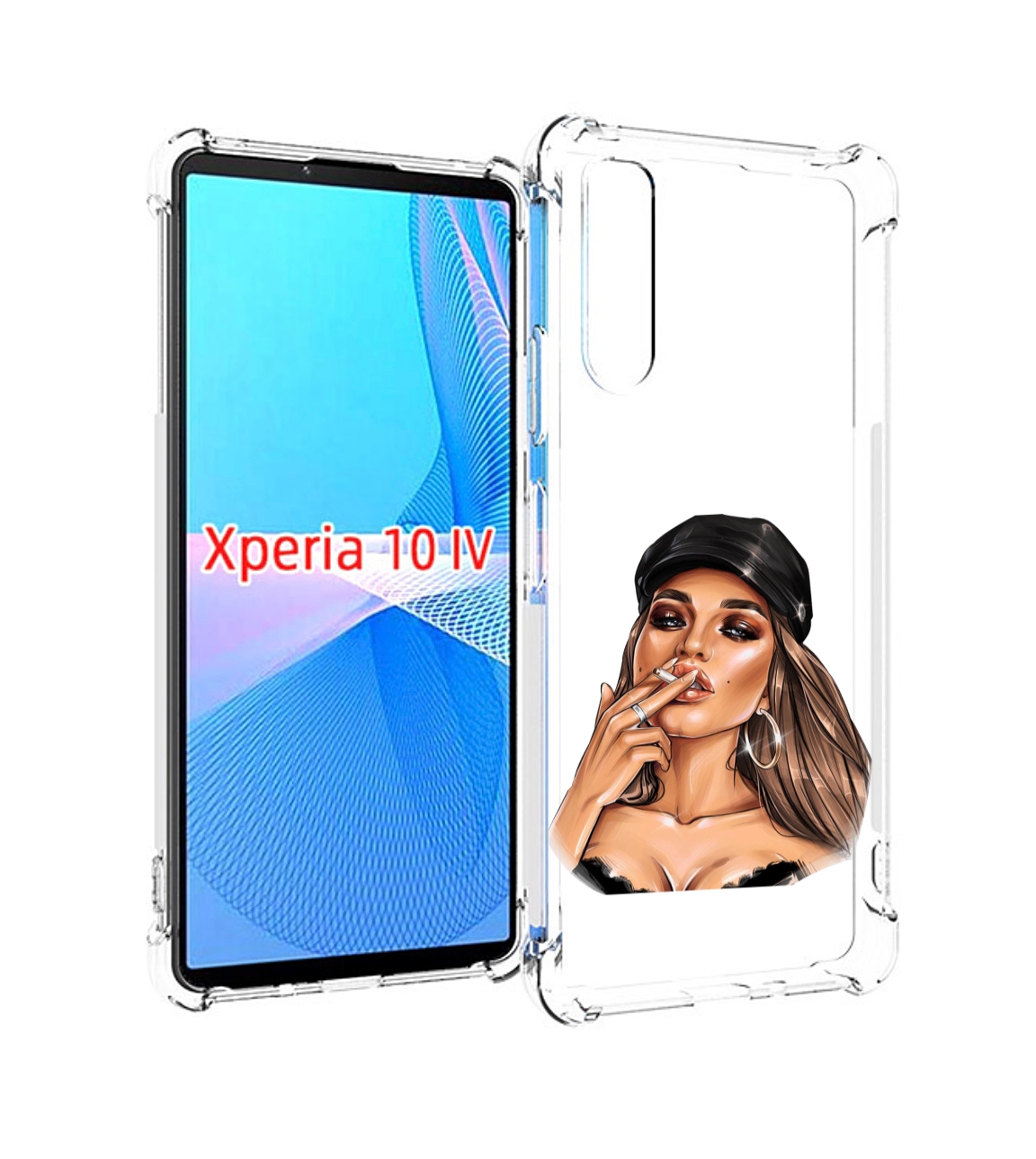 

Чехол MyPads девушка-в-шапке-с-сигаретой для Sony Xperia 10 IV (10-4), Прозрачный, Tocco